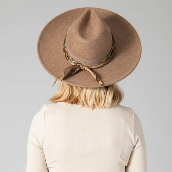 Bandana Cover Band Wool Felt Fedora - Picture 10 of 12